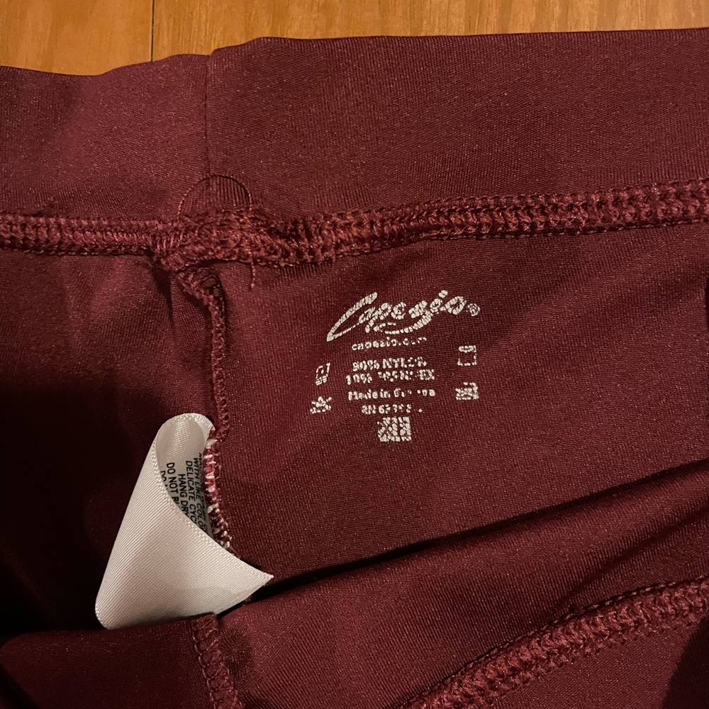 Capezio Bike Shorts in Deep Burgundy